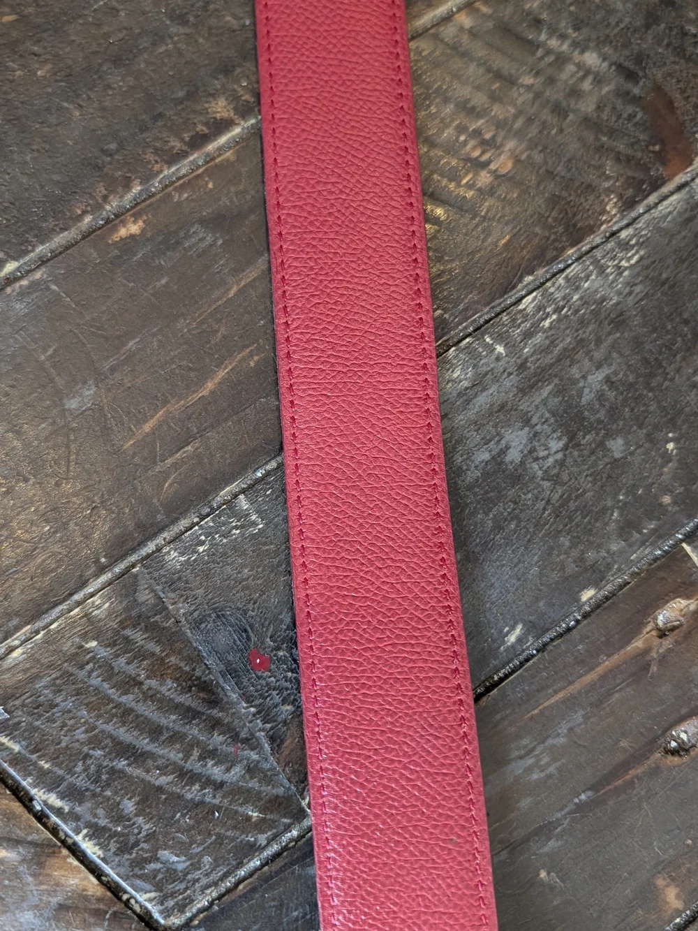 Hermes Red/ Black Reversible Belt